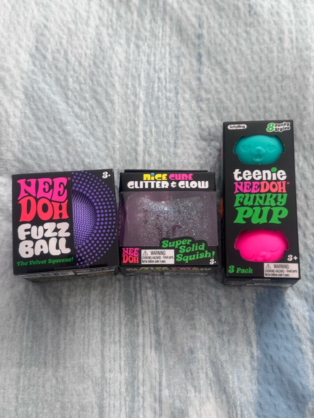 Needoh Bundle HARD TO FIND!! 🐣 🐰 
Fuzz Ball, Nice Cube, & Funky Pups